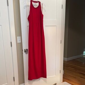 Elegant Red Sleeveless Maxi Dress